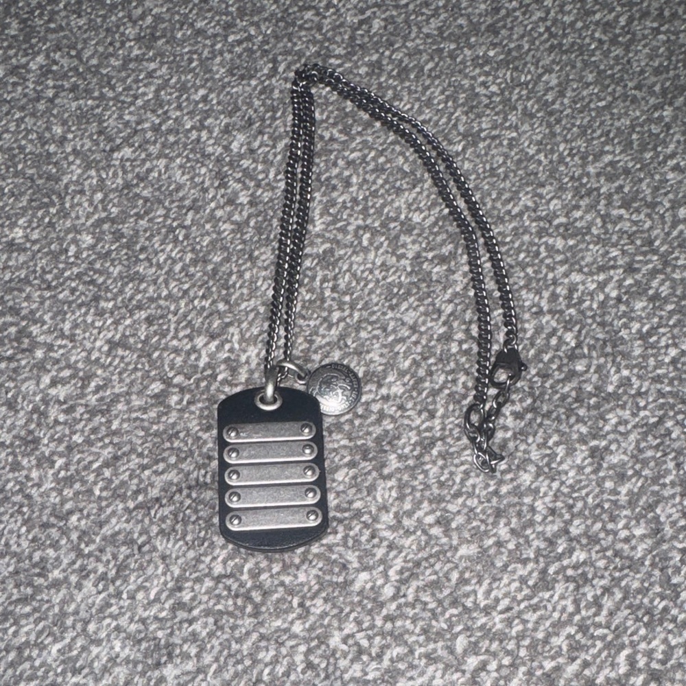 Diesel Dog Tag on 16’ Necklace